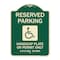 Signmission Reserved Parking Handicap Plate or Permit A.R.S Sec. 28-884 Aluminum Sign, 24" x 18", G-1824-23068 A-DES-G-1824-23068 - alternate 1